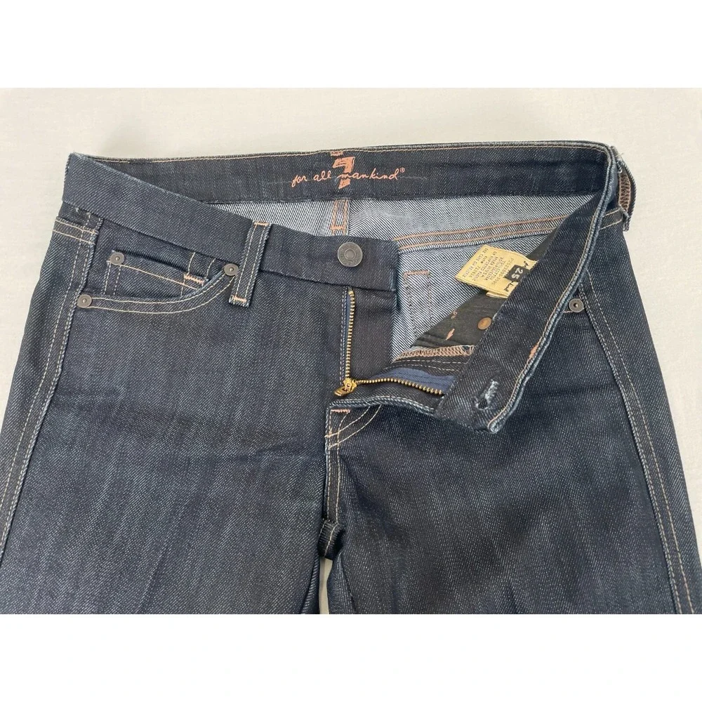 7 Seven For All Mankind Womans 25 Jeans‎ Kate Ankle Dark Wash Stretch USA Made - Picture 4 of 10